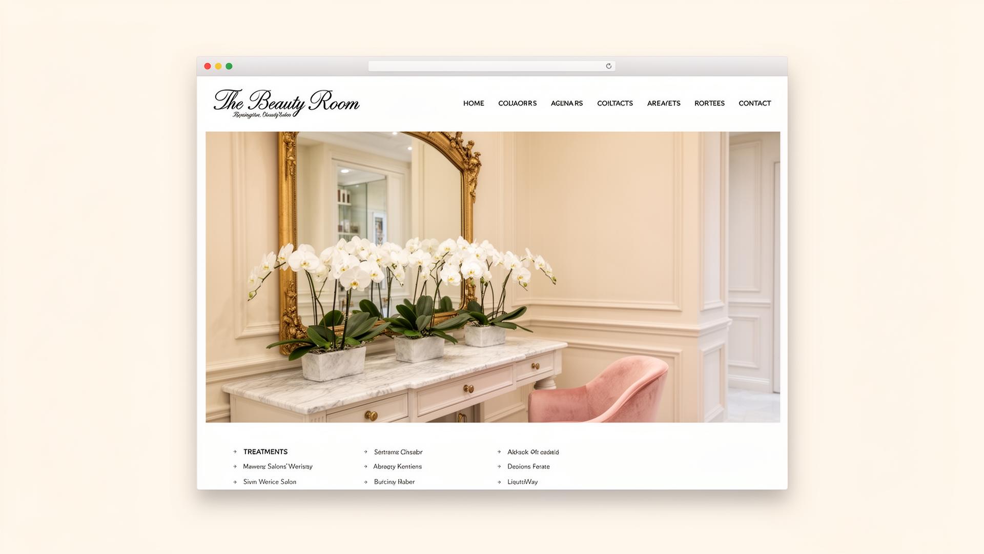 The Beauty Room desktop preview