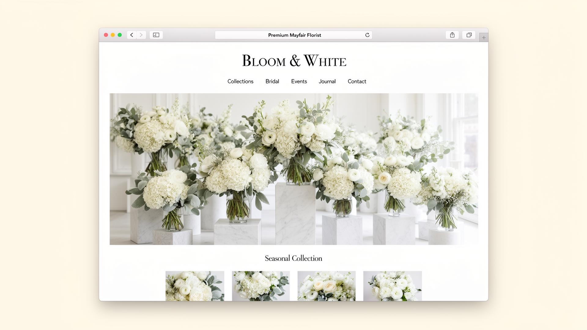 Bloom & White desktop preview
