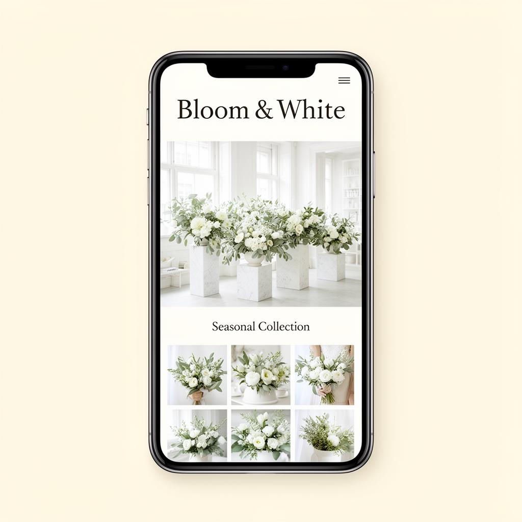 Bloom & White mobile preview